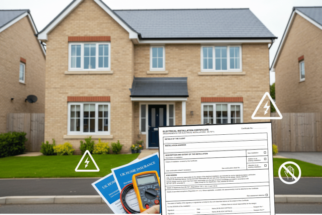 Does Home Insurance Require an EICR? UK 2025 Rules, Claims & Risks